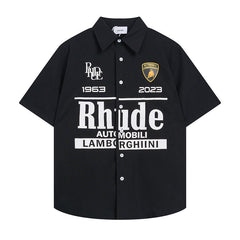 Rhude x Automobili Lamborghini Short Sleeve Button‑Up Shirt