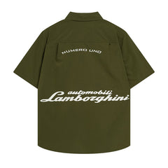 Rhude x Automobili Lamborghini Short Sleeve Button‑Up Shirt