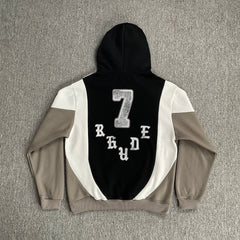 Rhude Basketball Black Grey Color Block Hoodie