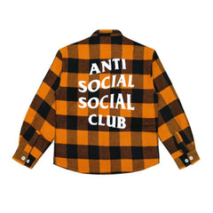 Anti Social Social Club Orange Plaid Flannel Shirt