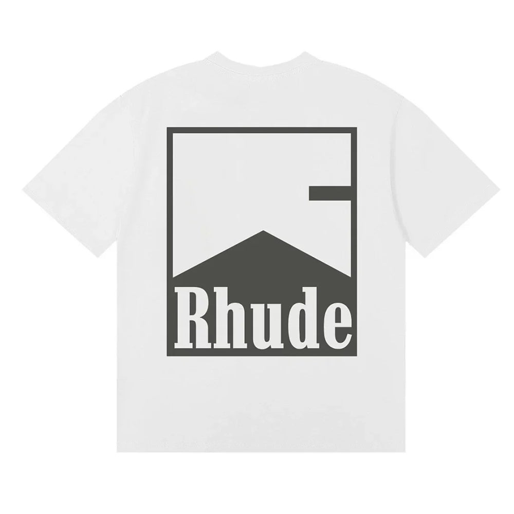**Rhude** Men Large Back Graphic Boxy Fit Streetwear Tee