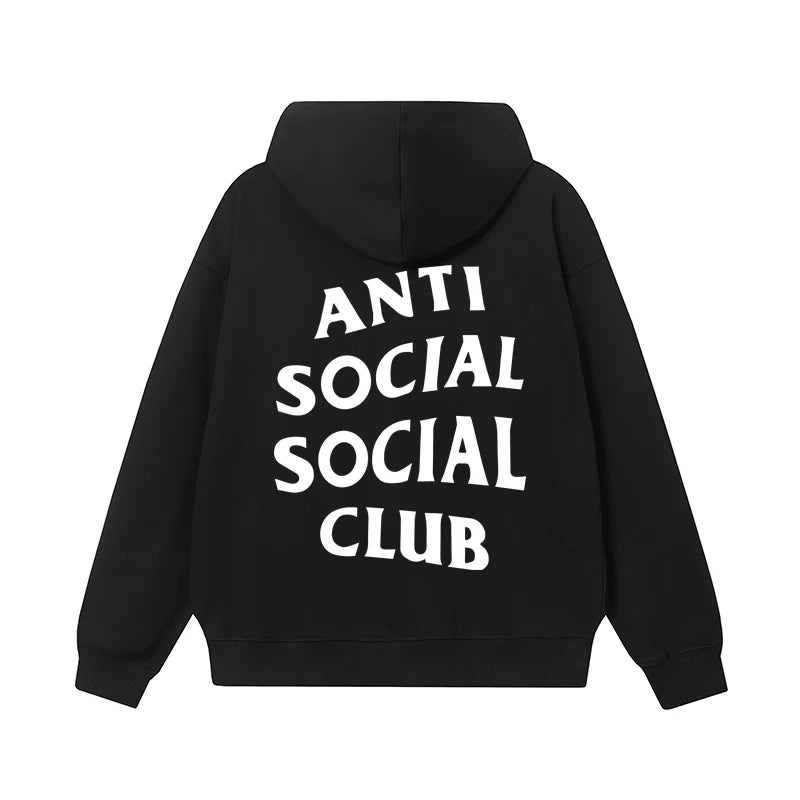 Anti Social Social Club Classic White Logo Black Hoodie