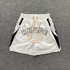Rhude Contrast Panel Logo Nylon Shorts