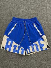 Rhude Color‑Block Zip Pockets Street Shorts