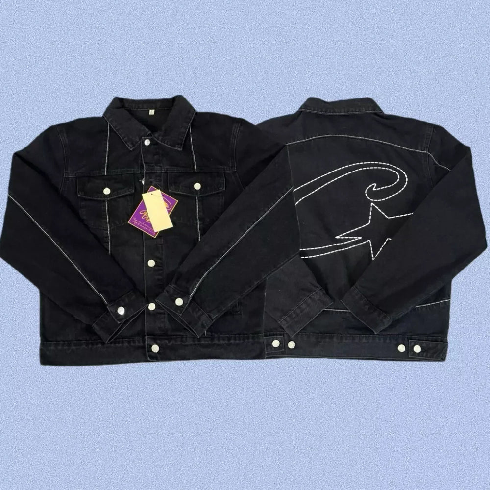Corteiz Heavyweight Denim Jacket Black