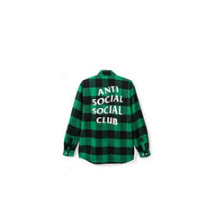 Anti Social Social Club Green Plaid Flannel Shirt