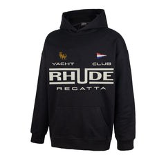 RHUDE Yacht Club Regatta Logo Hoodie Black