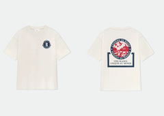 Rhude Chateau De Rhude Wine Label Dual‑Sided Oversized T‑Shirt Off‑White