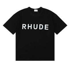 Rhude Classic Bold Logo Oversized Tee Black