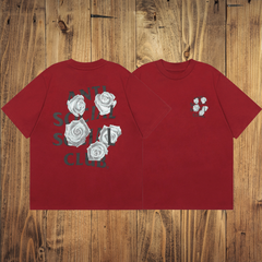 ASSC Red Tee – Rose Back Print