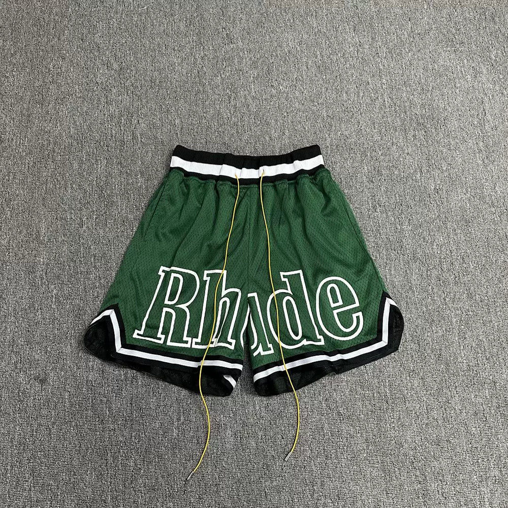Rhude Big Logo Mesh Basketball Shorts