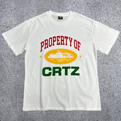 Corteiz Property of CRTZ T-Shirt – White/Multi