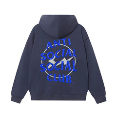 Anti Social Social Club Blue Logo Navy Hoodie