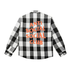 Anti Social Social Club Black White Plaid Flannel Shirt