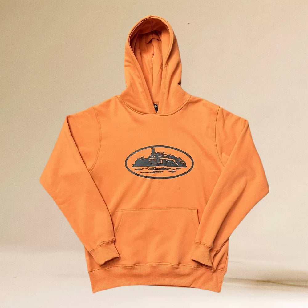 Corteiz Alcatraz Island Heavyweight Hoodie orange