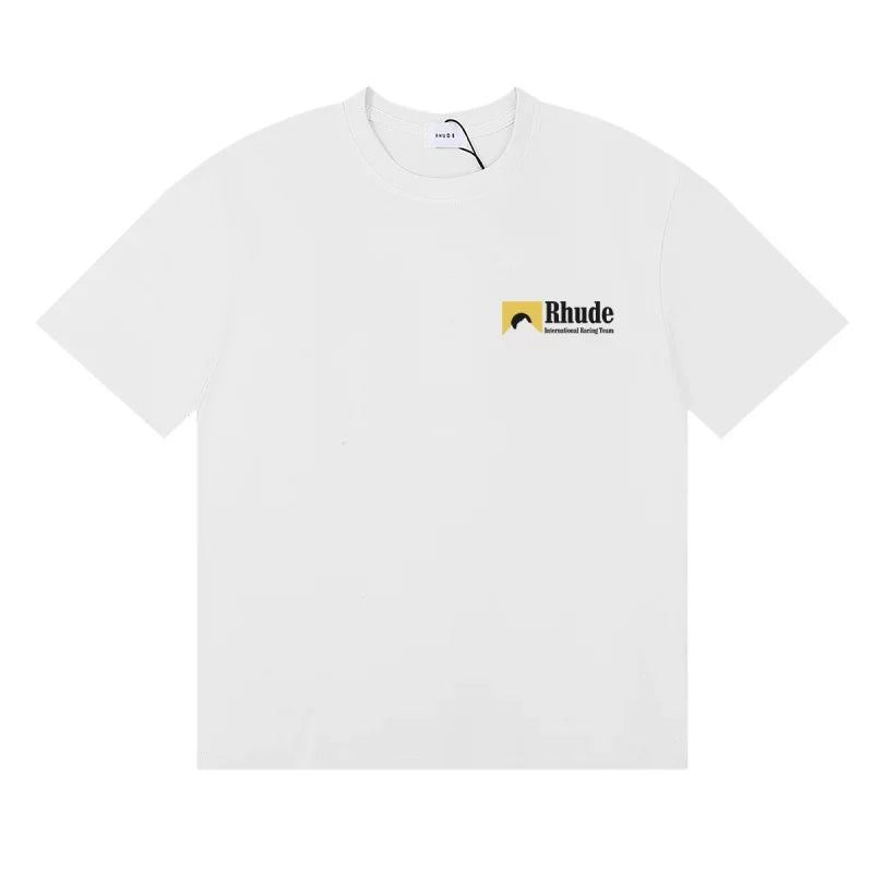 Rhude Small Mountain Logo Left Chest Oversized Tee White