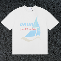 Rhude Yacht Club Sailboat White Oversized T‑Shirt