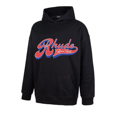 RHUDE Rhude Tour Script Logo Hoodie Black