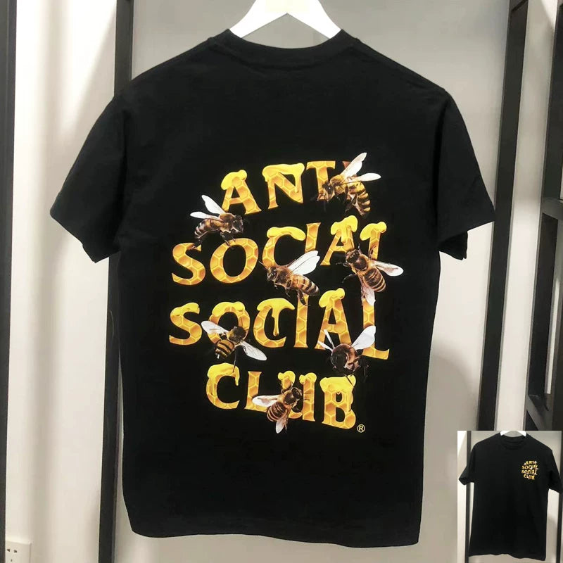 ASSC Black Tee – Gold Bee Print