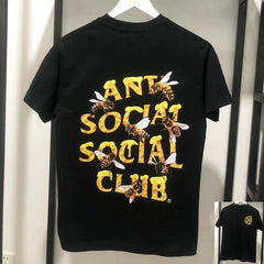 ASSC Black Tee – Gold Bee Print