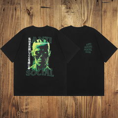 ASSC Black Tee – Green Skull Graphic
