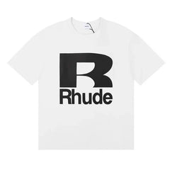 Rhude Men Bold R Logo Street T‑Shirt