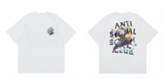 ASSC White Tee – Colorful Cartoon Print