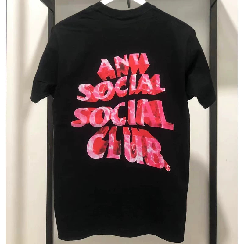 ASSC Black Tee – Pink Gradient Print