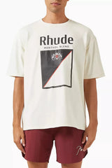 Rhude Menthol Blend Patch Crest Oversized T‑Shirt Off‑White