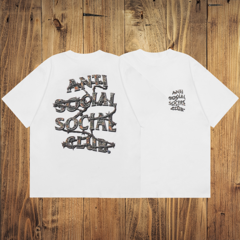 ASSC White Tee – Metallic Back Print