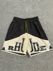 Rhude Two‑Tone Color Block Nylon Shorts