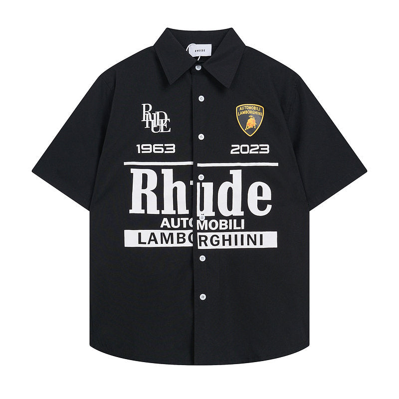 Rhude x Automobili Lamborghini Short Sleeve Button‑Up Shirt