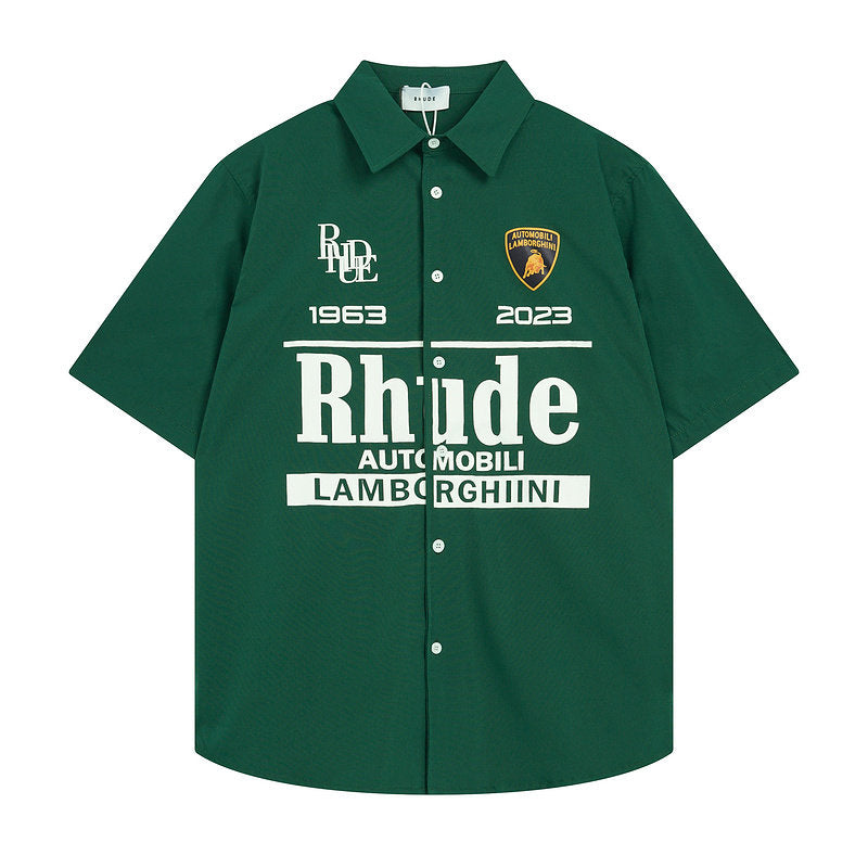 Rhude x Automobili Lamborghini Short Sleeve Button‑Up Shirt