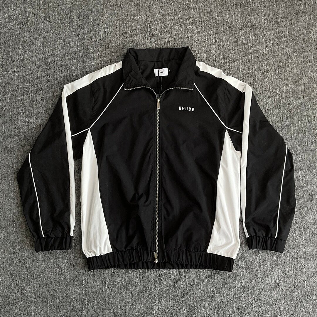 Rhude Black White Color Block Track Jacket