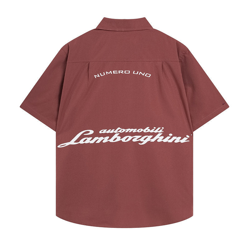 Rhude x Automobili Lamborghini Short Sleeve Button‑Up Shirt