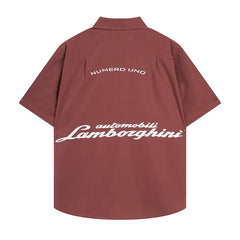 Rhude x Automobili Lamborghini Short Sleeve Button‑Up Shirt