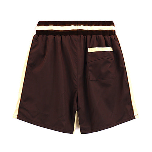 Rhude Dark Brown Embroidered Nylon Shorts