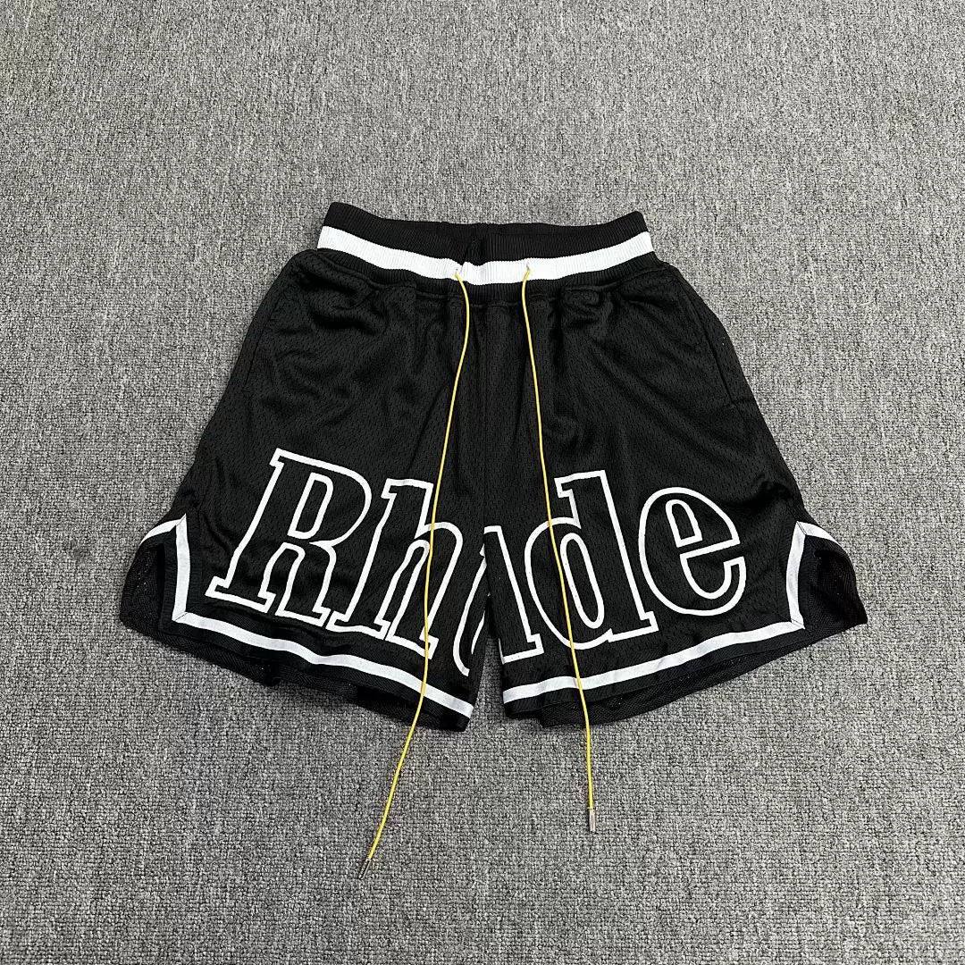 Rhude Big Logo Mesh Basketball Shorts