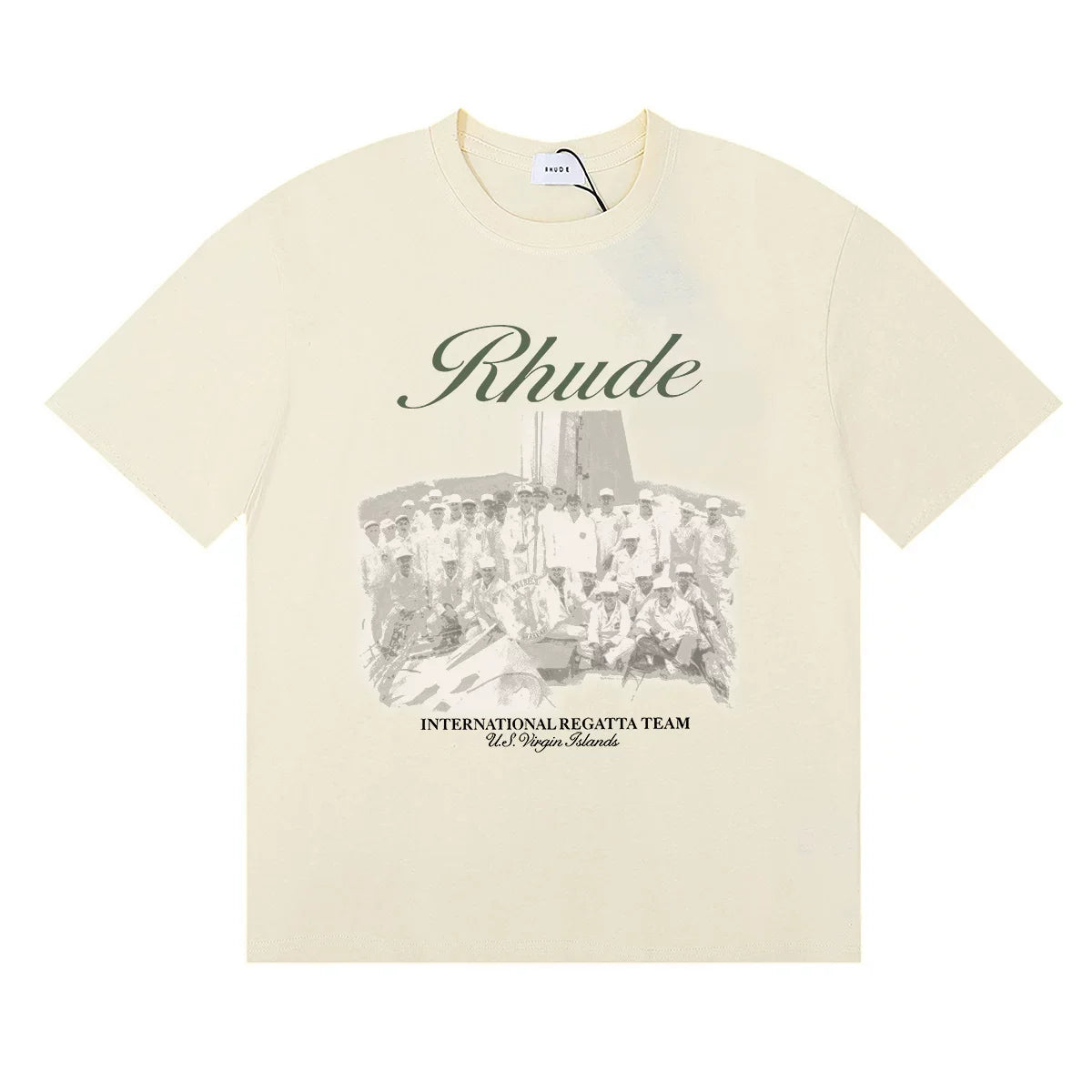 Rhude Men Retro Rowing Team Graphic Boxy Fit Streetwear Tee