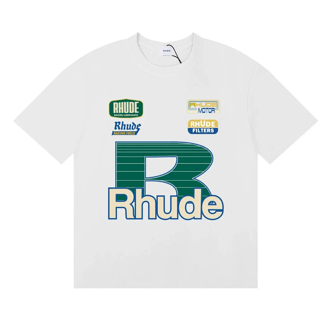 Men Rhude Vintage Motor Racing Badge Graphic Street Tee