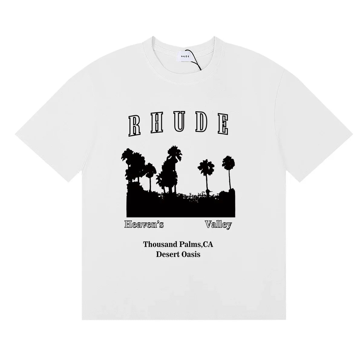 Rhude Heaven’s Valley Palm Tree Oversized Short Sleeve T‑Shirt