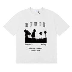Rhude Heaven’s Valley Palm Tree Oversized Short Sleeve T‑Shirt