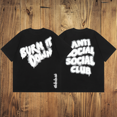 ASSC Black Tee – Graffiti Spray Print