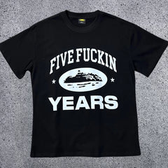 Corteiz "Five Fuckin Years" Anniversary T-Shirt – Black | Rare Streetwear