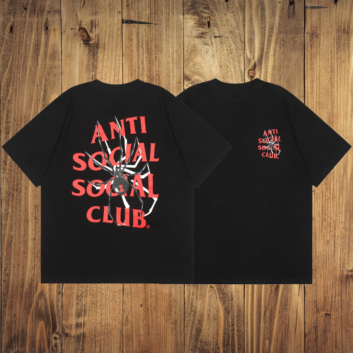 ASSC Black Tee – Red Spider Print