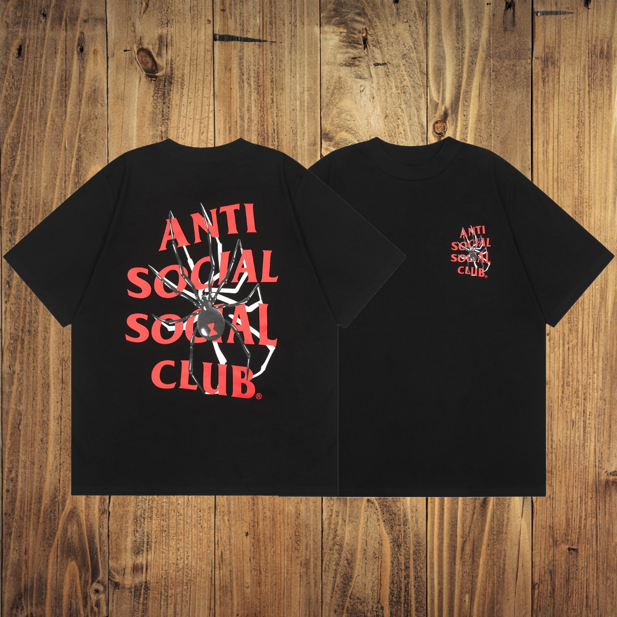 ASSC Black Tee – Red Spider Print