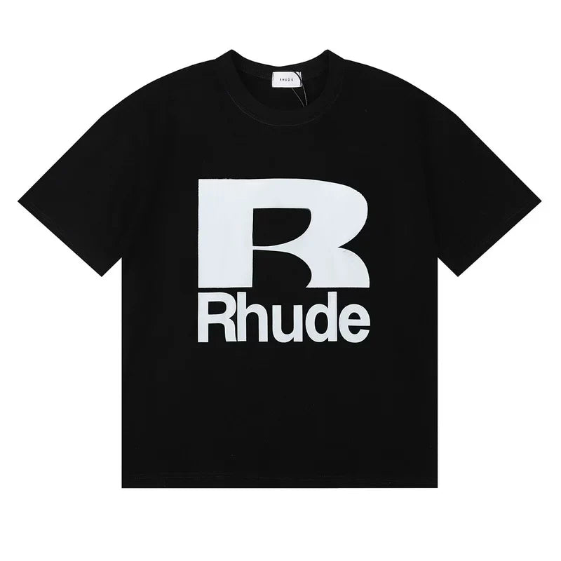 Rhude Big R Logo Front Print Oversized Tee