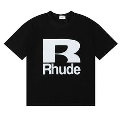 Rhude Big R Logo Front Print Oversized Tee