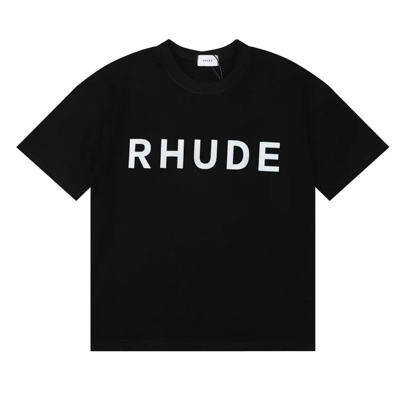Rhude Classic Bold Logo Oversized Tee Black