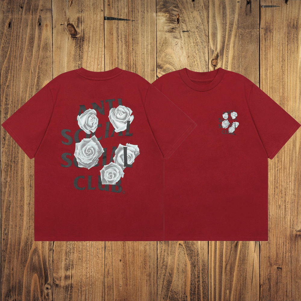 ASSC Red Tee – Rose Back Print